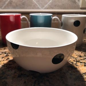 Kate Spade Dishes Lot- 3 Mugs/1 Bowl